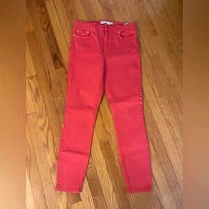 Vineyard Vines Women's Vibrant Red Skinny Jeans